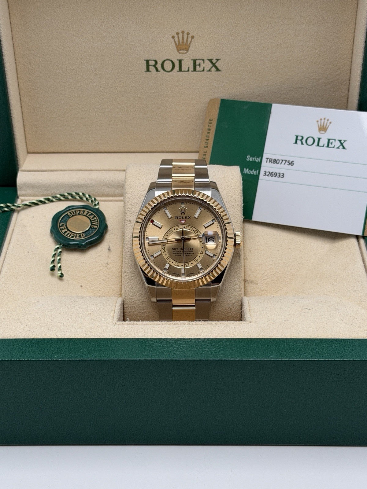 Rolex Sky-Dweller - 326933 Champagne Dial - 2019 Box & Papers - £13,500 Collect8