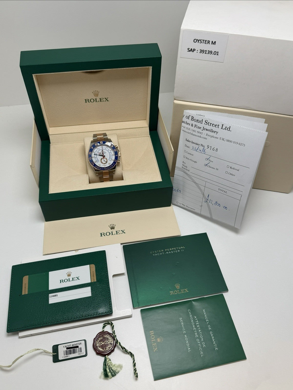 Rolex Yachtmaster II - 116681 - 2015 Full Set - £14,495 On Collection8