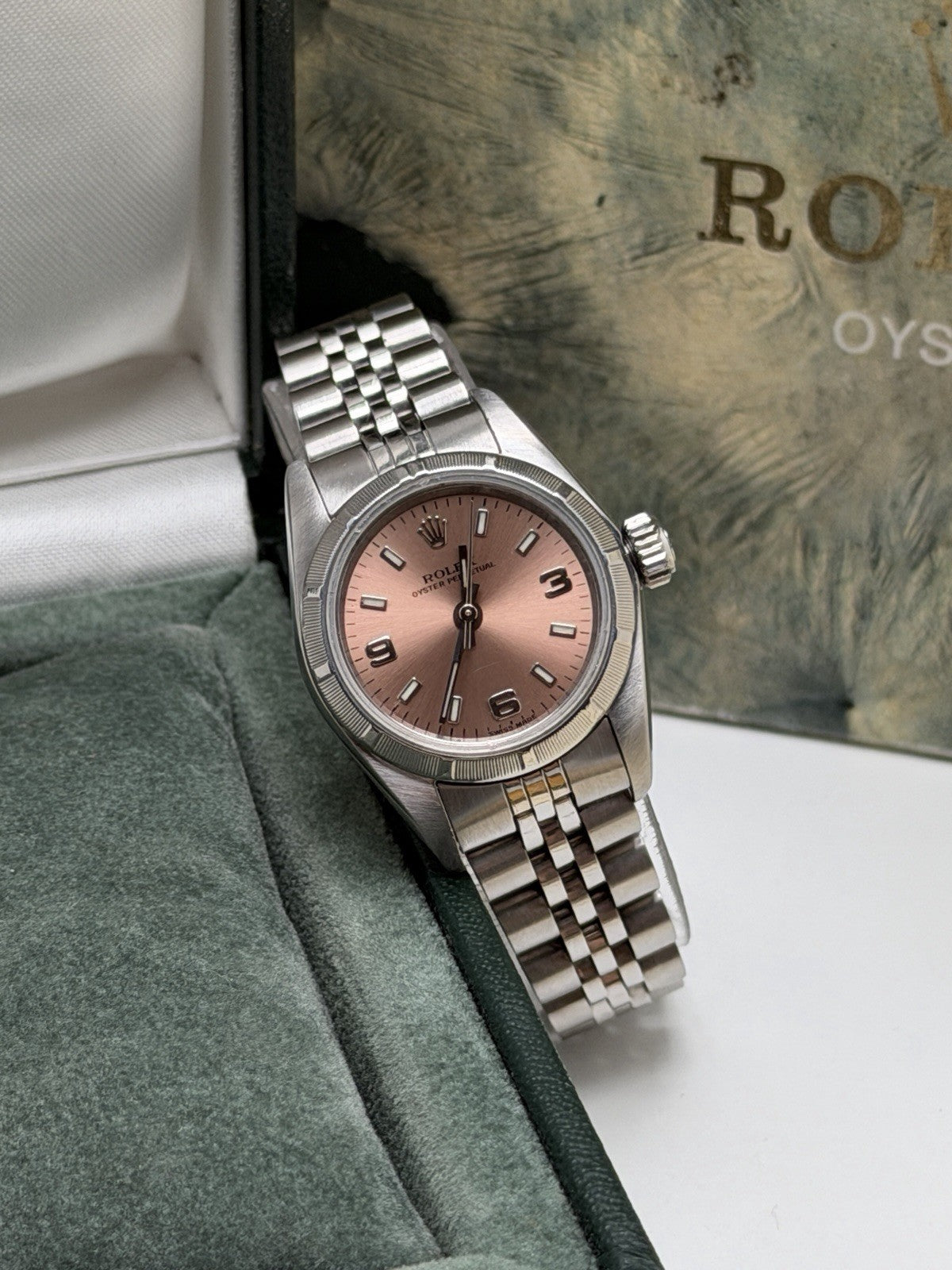 Rolex Oyster Perpetual 24mm - 67230 Pink Arabic Dial - 1994 - £3,250 Collection0