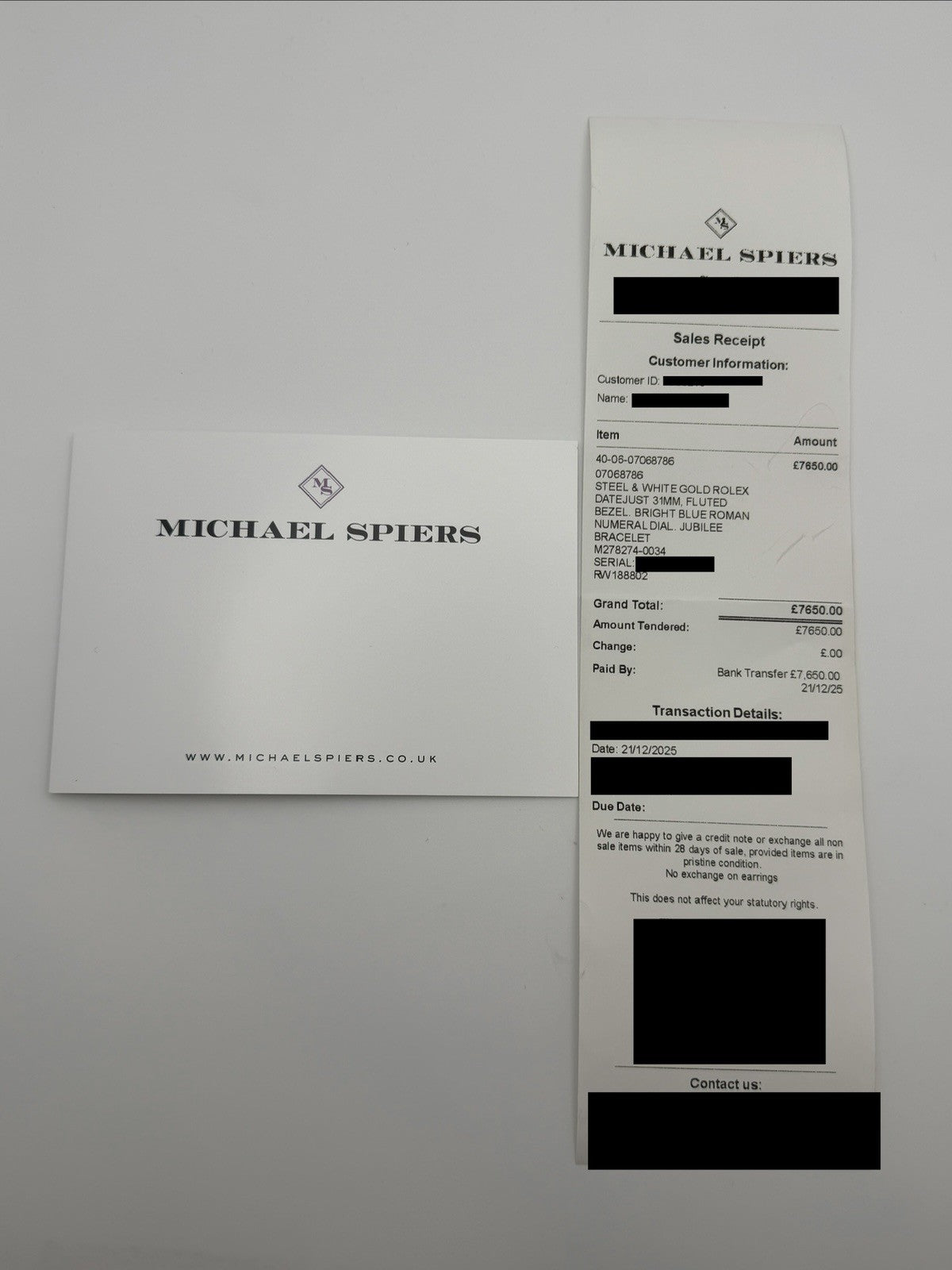 Rolex Datejust 31mm 278274 Blue Roman Numeral Dial UNWORN BRAND NEW 20259