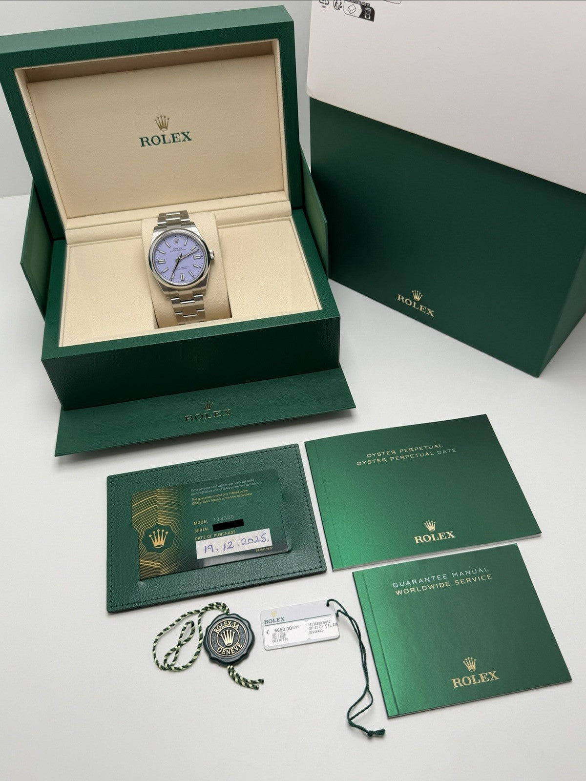 Rolex Oyster Perpetual 41mm - 134200 Lavender - 2025 Full Set - £7995 Collection9