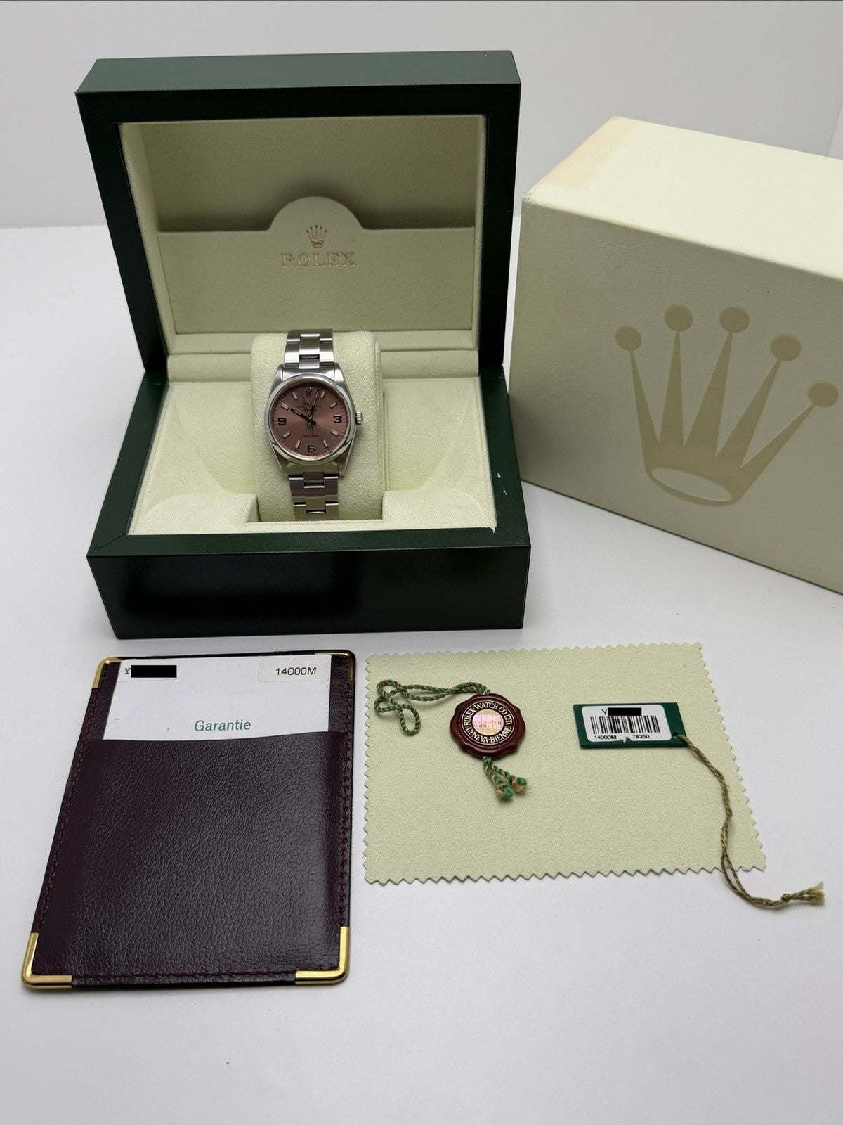 Rolex Air-King - 14000M 34mm - 2003 Full Set - Pink Dial - £3,995 On Collection5