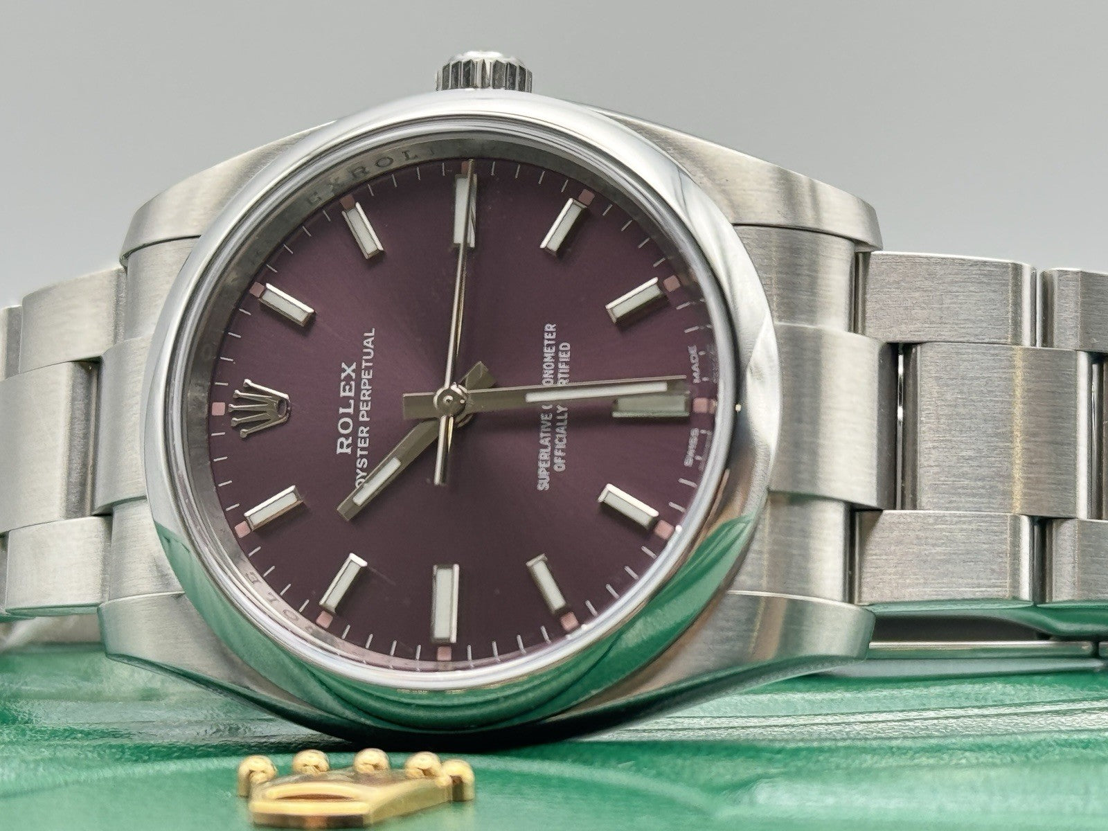 Rolex Oyster Perpetual - 114200 -  34mm - RARE Red Grape Dial - £5250 On Collect8