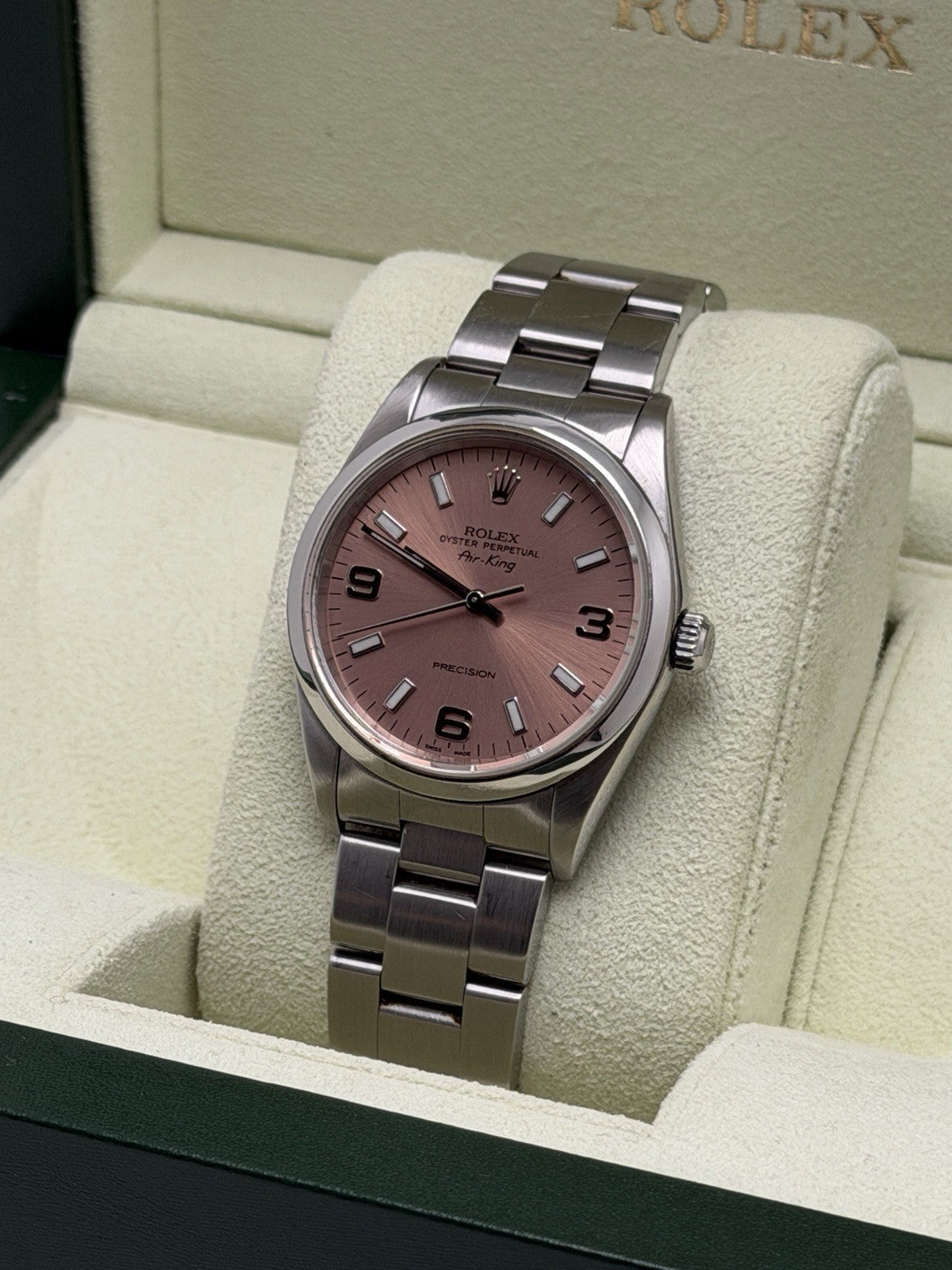 Rolex Air-King - 14000M 34mm - 2003 Full Set - Pink Dial - £3,995 On Collection1