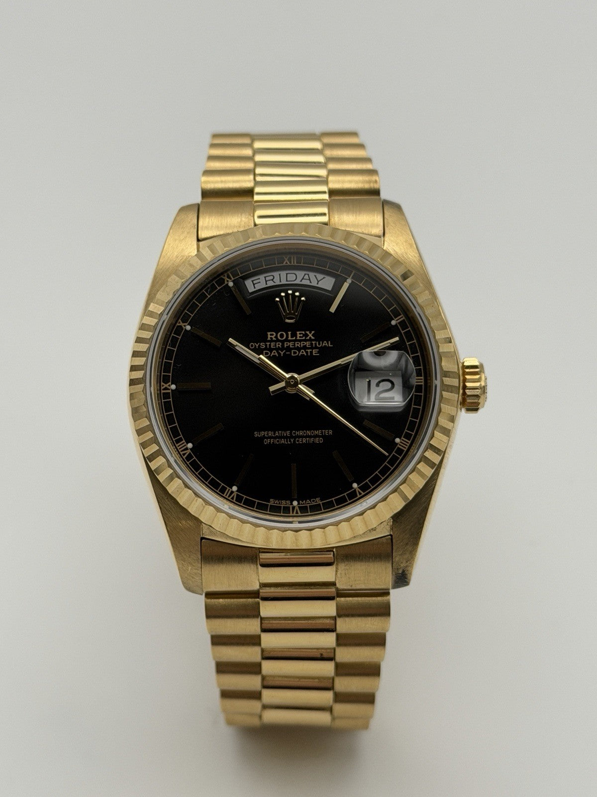 Rolex Daydate - 18038 -Rare Black Dial - Box/Accessories - £12,500 On Collection2