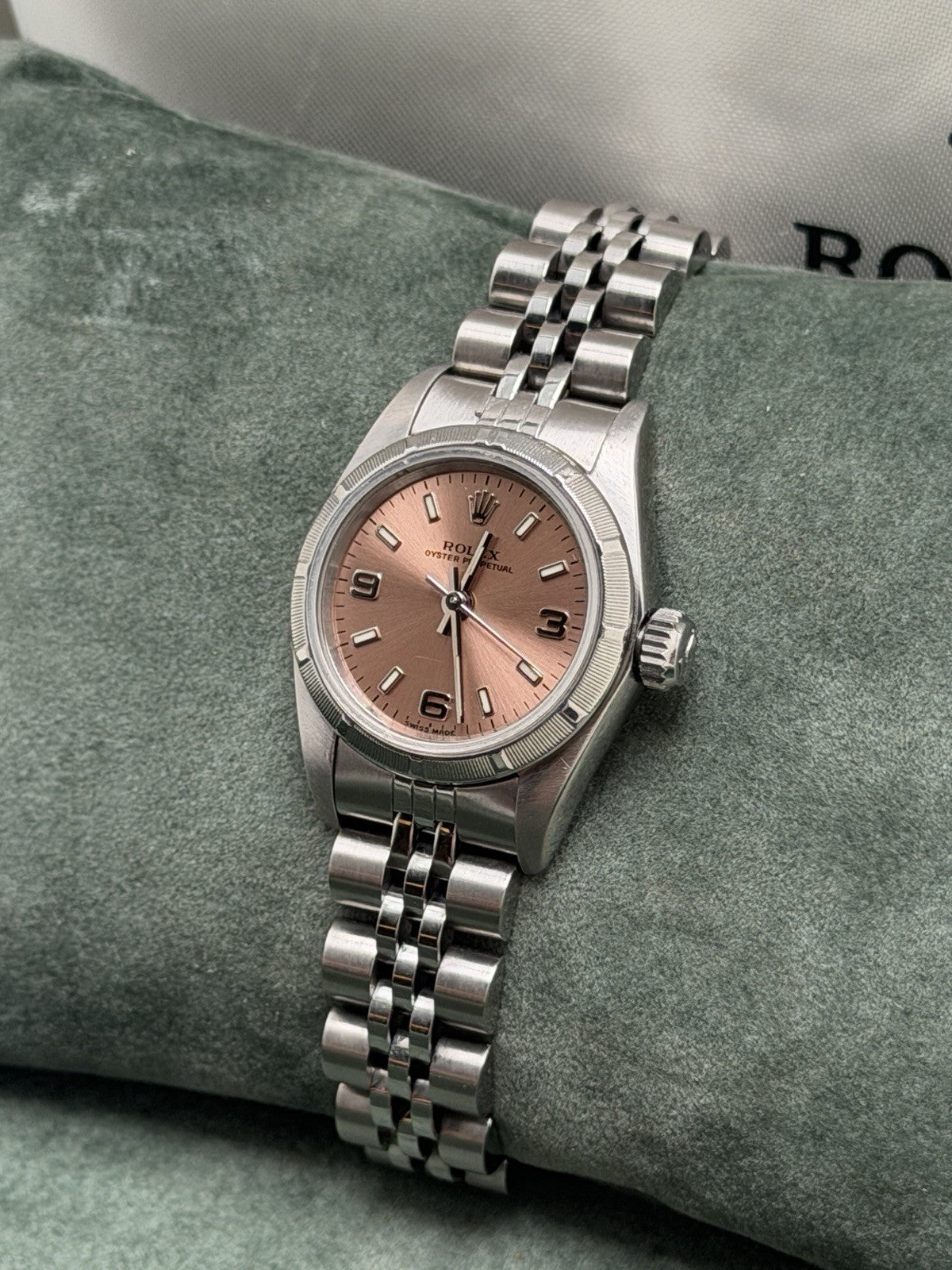 Rolex Oyster Perpetual 24mm - 67230 Pink Arabic Dial - 1994 - £3,250 Collection2