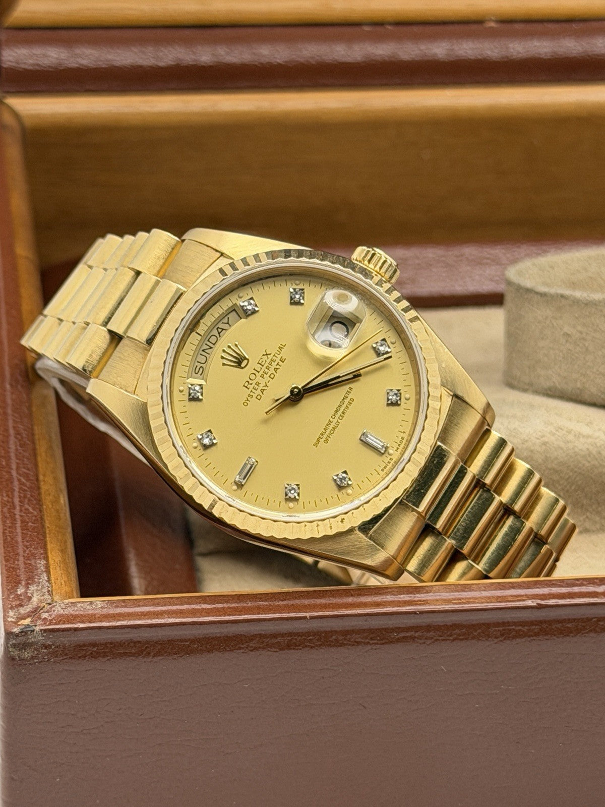 Rolex Daydate 18038 - Champagne Diamond Dial - 1986 - Boxed - £13,750 Collection1