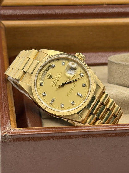 Rolex Daydate 18038 - Champagne Diamond Dial - 1986 - Boxed - £13,750 Collection1