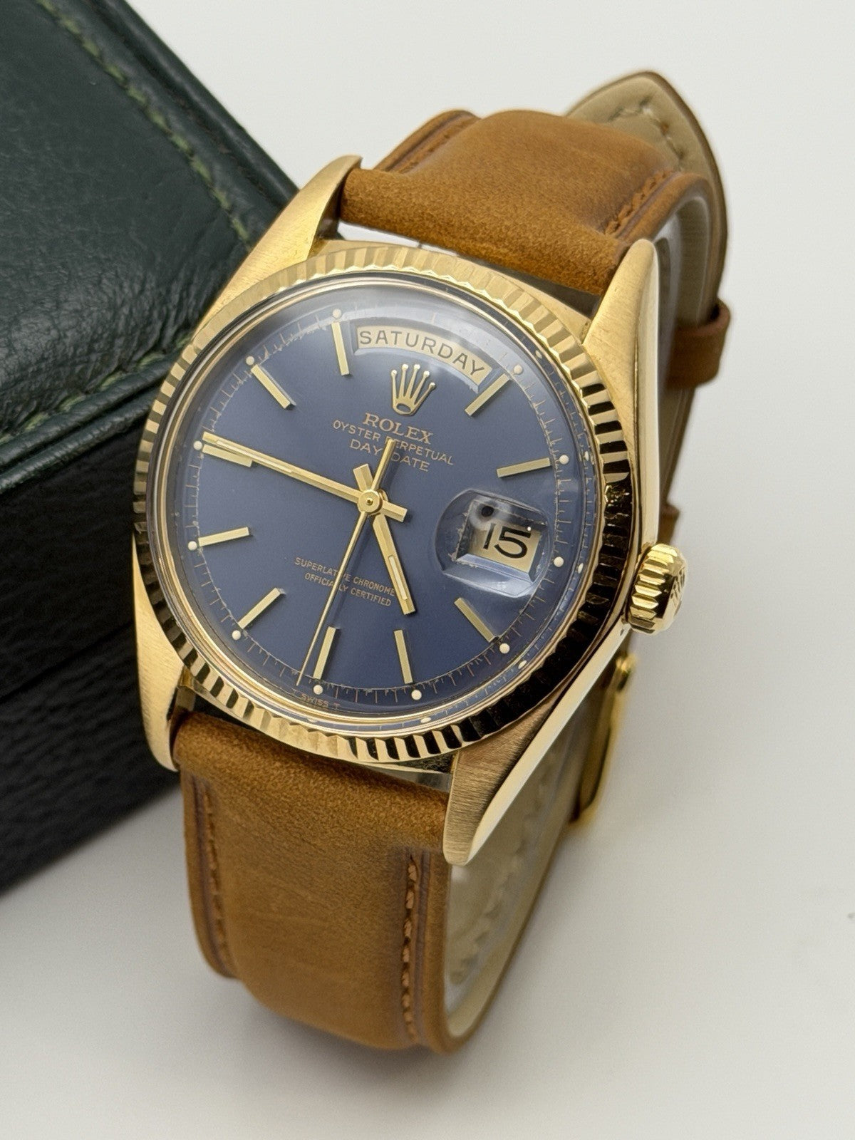 Rolex DayDate 36mm - 1803 - Year 1978 - Boxed - 'Sunburst Blue Dial' £7,7500