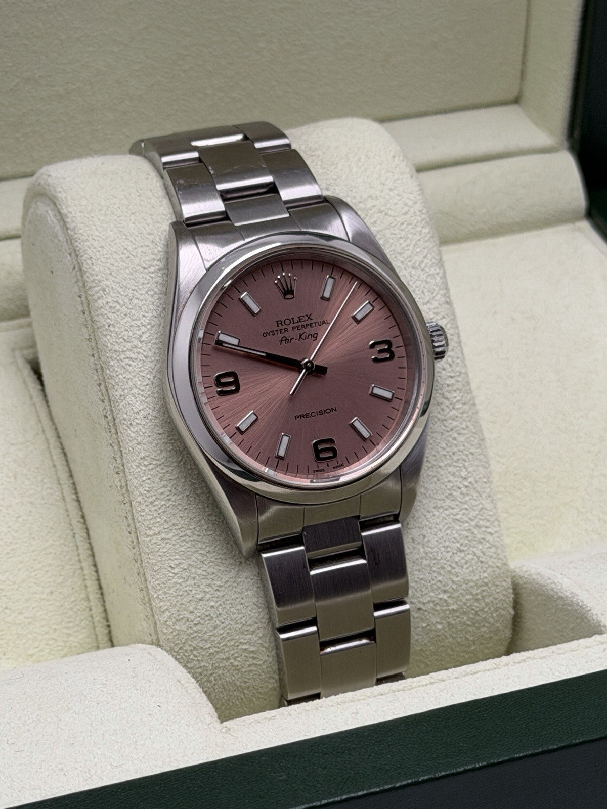Rolex Air-King - 14000M 34mm - 2003 Full Set - Pink Dial - £3,995 On Collection2