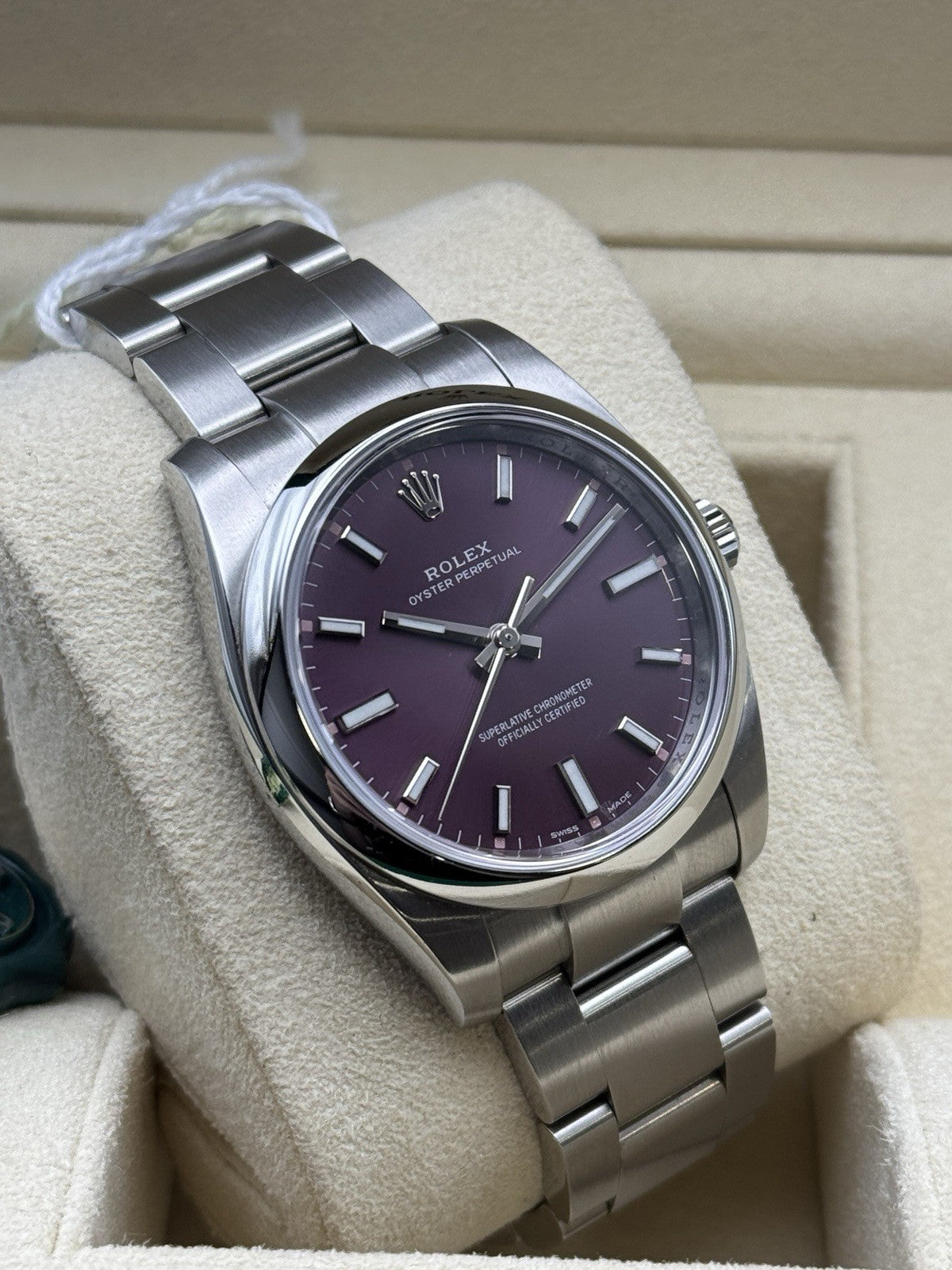 Rolex Oyster Perpetual - 114200 -  34mm - RARE Red Grape Dial - £5250 On Collect1