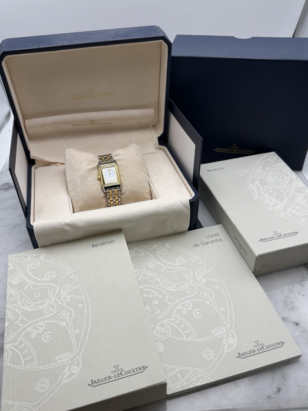 Jaeger LeCoultre 266.5.44 Reverso Acier Duetto Mother Of Pearl Dial Diamonds12
