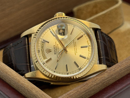 Rolex Day-Date - 18038 - Year 1979 - Champagne Dial - Boxed -£7750 On Collection0