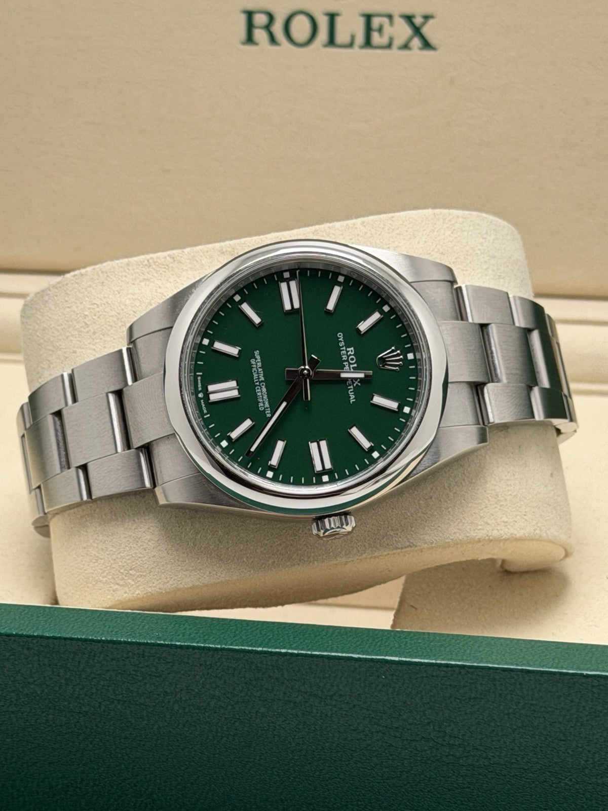 Rolex Oyster Perpetual 41mm - 124300 Green Dial - 2025 Full Set - £6,750 Collect3