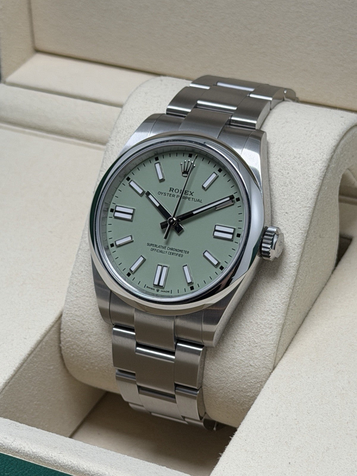 Rolex Oyster Perpetual 41mm - 134300 Pistachio - 2025 Full Set -£7750 Collection1