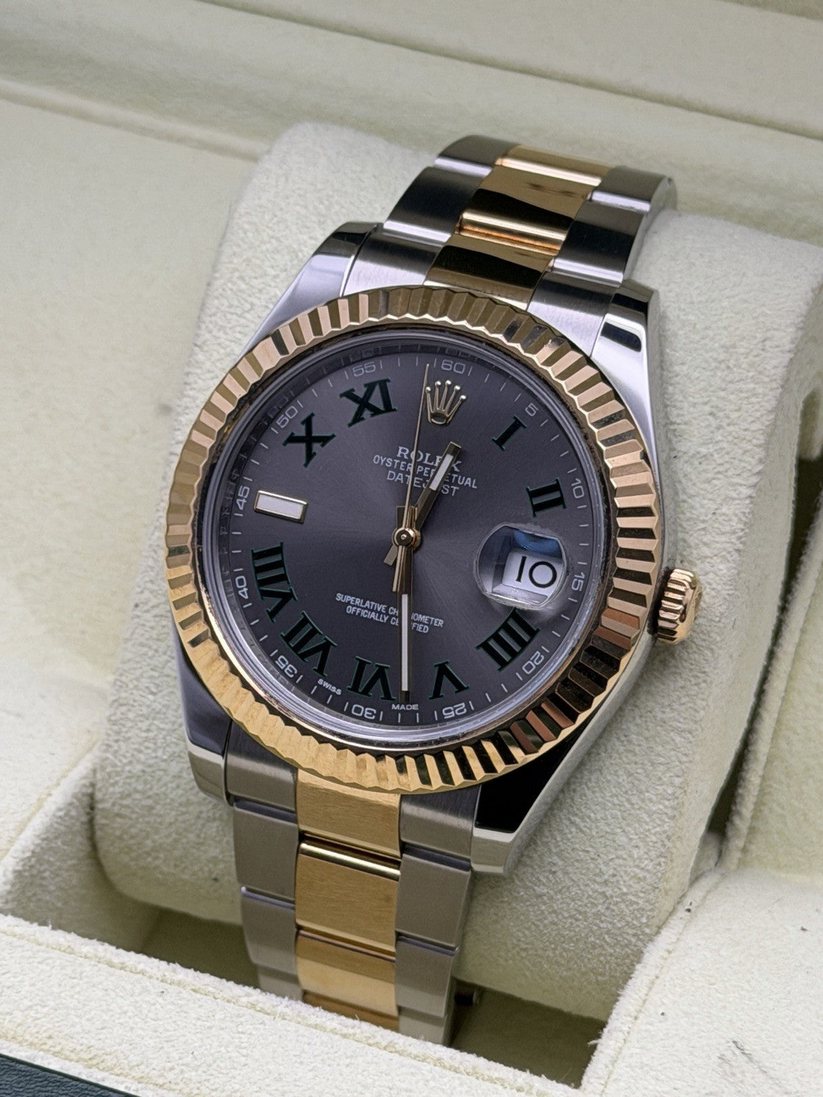 Rolex Datejust II 41mm - 116333 Steel & Gold Wimbledon - Full Set £8250 Collect0