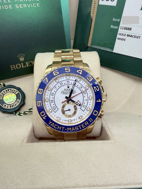 Rolex Yachtmaster 116688 - 18ct Yellow Gold - Rare 2020 Year - Full Set0
