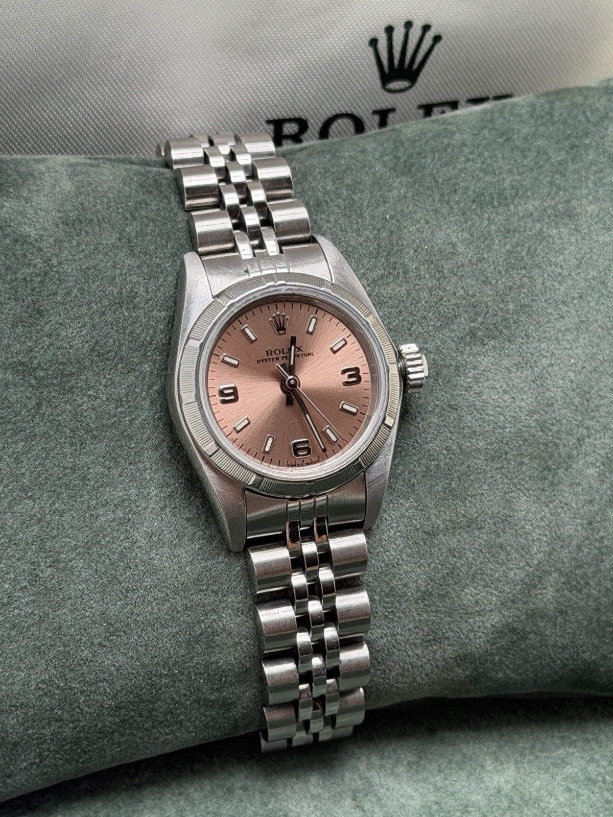 Rolex Oyster Perpetual 24mm - 67230 Pink Arabic Dial - 1994 - £3,250 Collection3