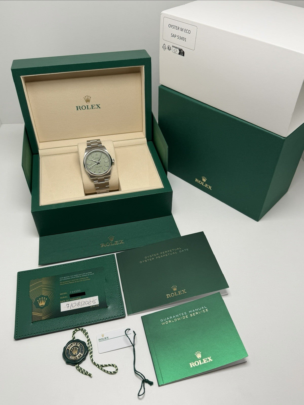 Rolex Oyster Perpetual 41mm - 134300 Pistachio - 2025 Full Set -£7750 Collection9