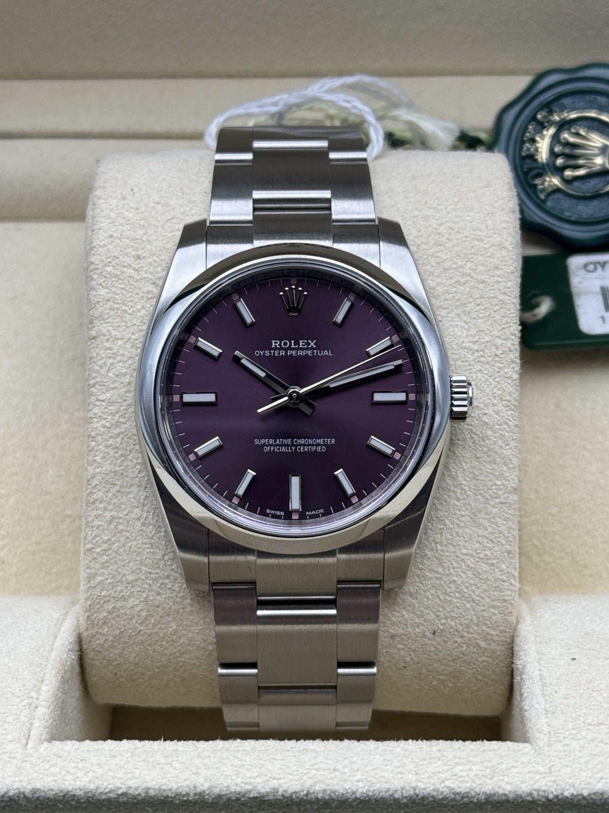 Rolex Oyster Perpetual - 114200 -  34mm - RARE Red Grape Dial - £5250 On Collect2