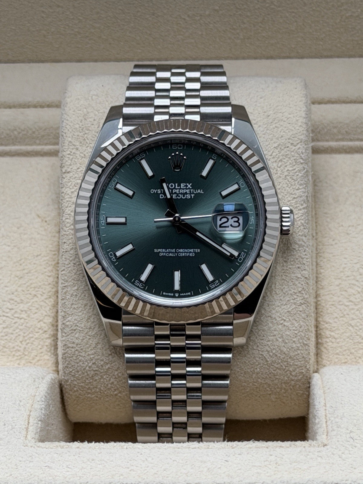 Rolex Datejust 41mm - 126334 Mint Green - 2023 Full Set - £11,500 On Collection0