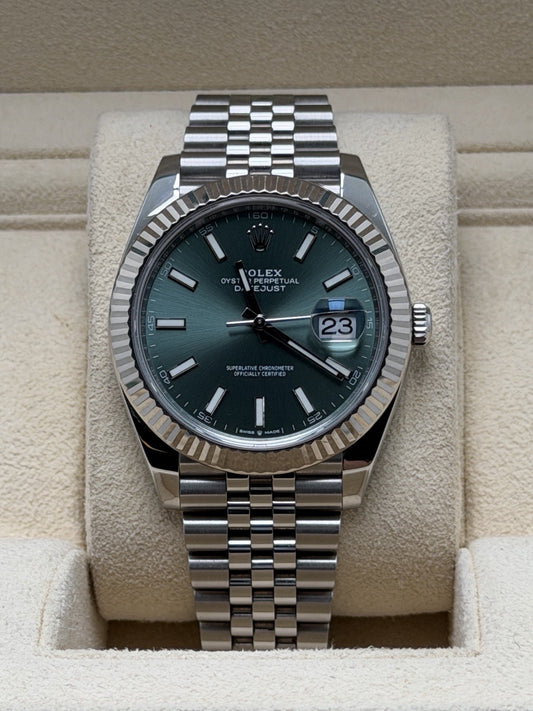 Rolex Datejust 41mm - 126334 Mint Green - 2023 Full Set - £11,500 On Collection0