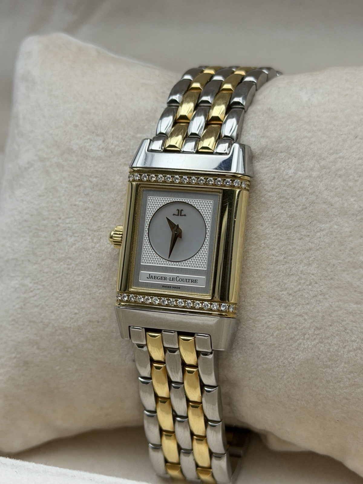 Jaeger LeCoultre 266.5.44 Reverso Acier Duetto Mother Of Pearl Dial Diamonds0