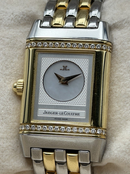 Jaeger LeCoultre 266.5.44 Reverso Acier Duetto Mother Of Pearl Dial Diamonds1