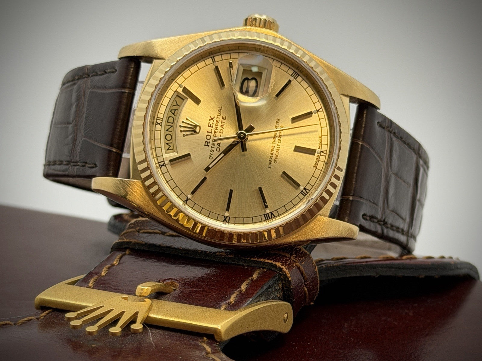 Rolex Day-Date - 18038 - Year 1979 - Champagne Dial - Boxed -£7750 On Collection2
