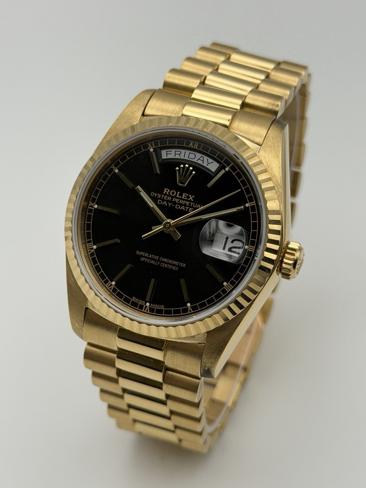 Rolex Daydate - 18038 -Rare Black Dial - Box/Accessories - £12,500 On Collection0