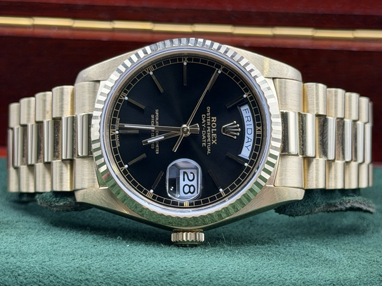 Rolex Daydate - 18038 -Rare Black Dial - Box/Accessories - £12,500 On Collection6