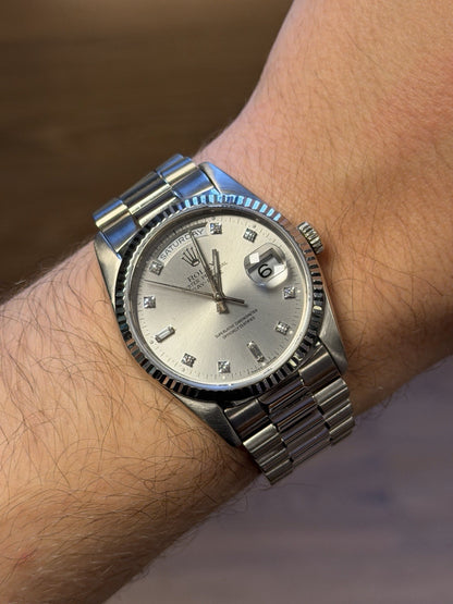 Rolex Day-Date 36 - 18239 White Gold - Diamond Dial - £16,995 On Collection8
