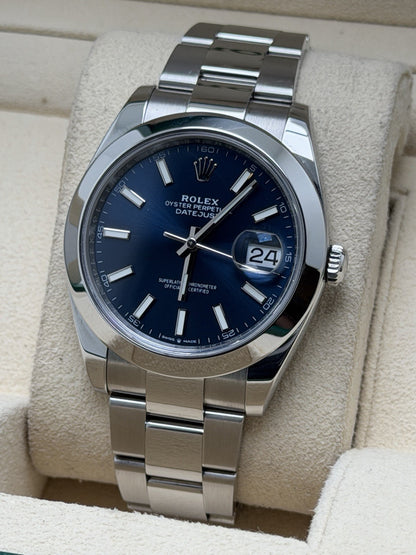Rolex Datejust 41mm - 126300 Blue Dial - 2022 Full Set - £7,250 On Collection1