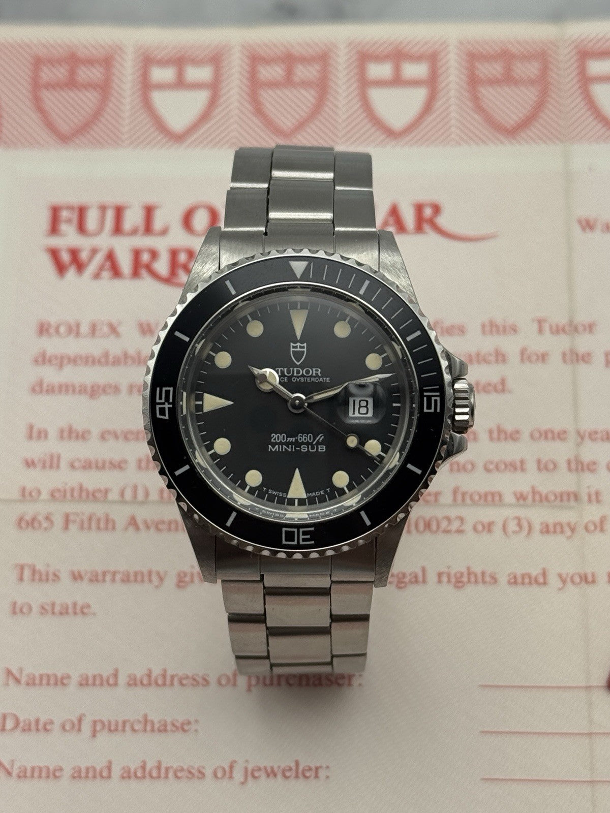 Tudor Submariner Mini-Sub 73090 With Papers- Unworn Condition - £3750 On Collect2