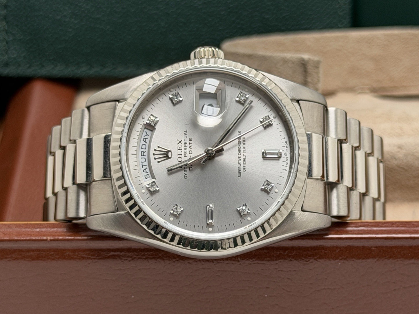 Rolex Day-Date 36 - 18239 White Gold - Diamond Dial - £16,995 On Collection2