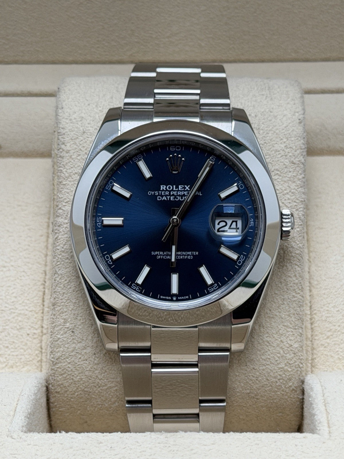 Rolex Datejust 41mm - 126300 Blue Dial - 2022 Full Set - £7,250 On Collection0