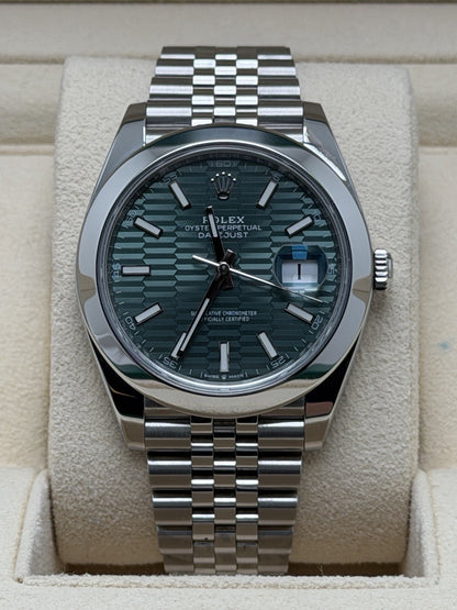 Rolex Datejust 126300 - Green Motif Dial - 2023 Full Set - £10,500 Collection1