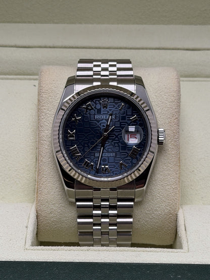Rolex Datejust 36mm - 116234 Blue Jubilee Dial - Box & Papers - £6,995 Collect0