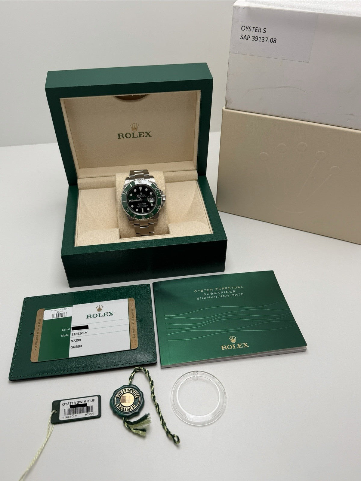 Rolex Submariner - 116610LV ‘Hulk’ - 2015 Full Set - Unworn - £14,750 Collection8