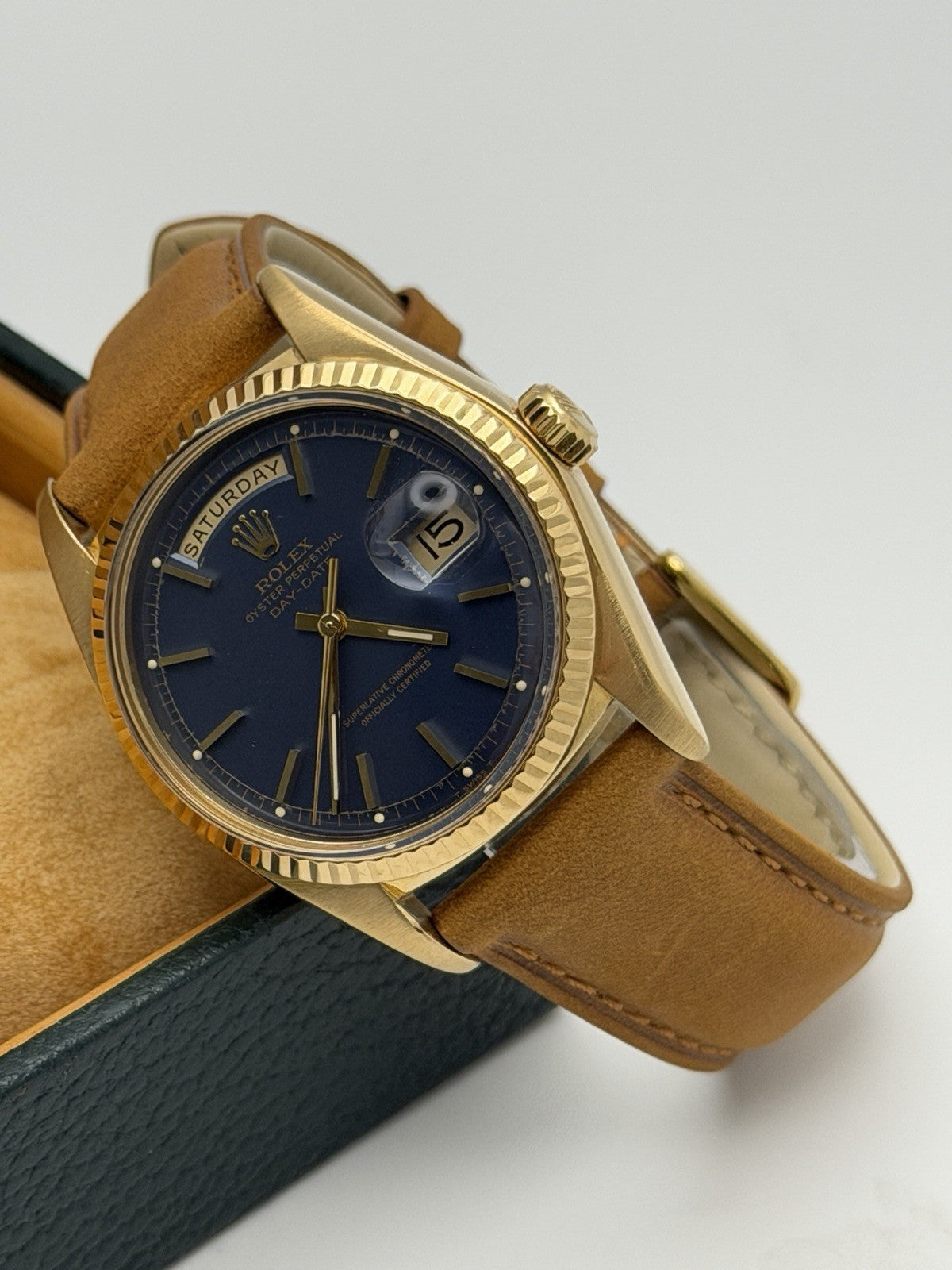 Rolex DayDate 36mm - 1803 - Year 1978 - Boxed - 'Sunburst Blue Dial' £7,7502