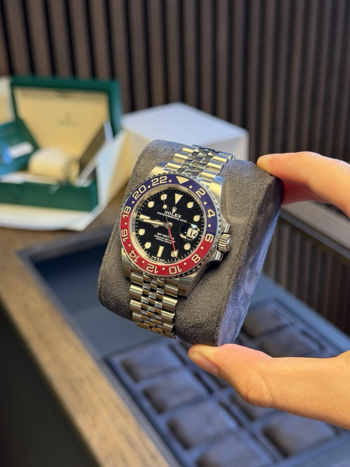 Rolex GMT Master II "Pepsi" – 126710BLRO – 2022 Full Set - £17,995 On Collection11